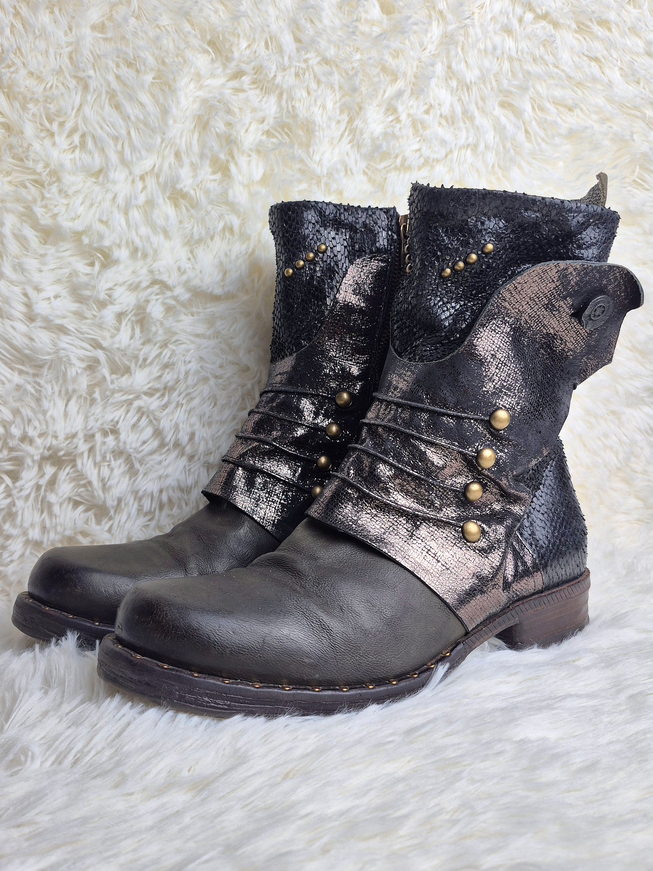 A.S 98 Studded Leather Boots