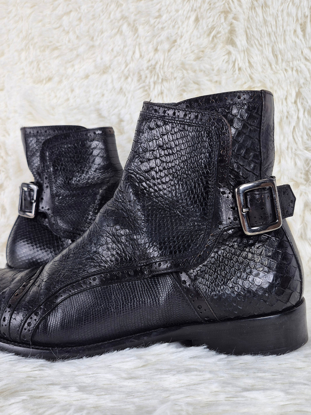 Italian Multi-Panel Python Boots