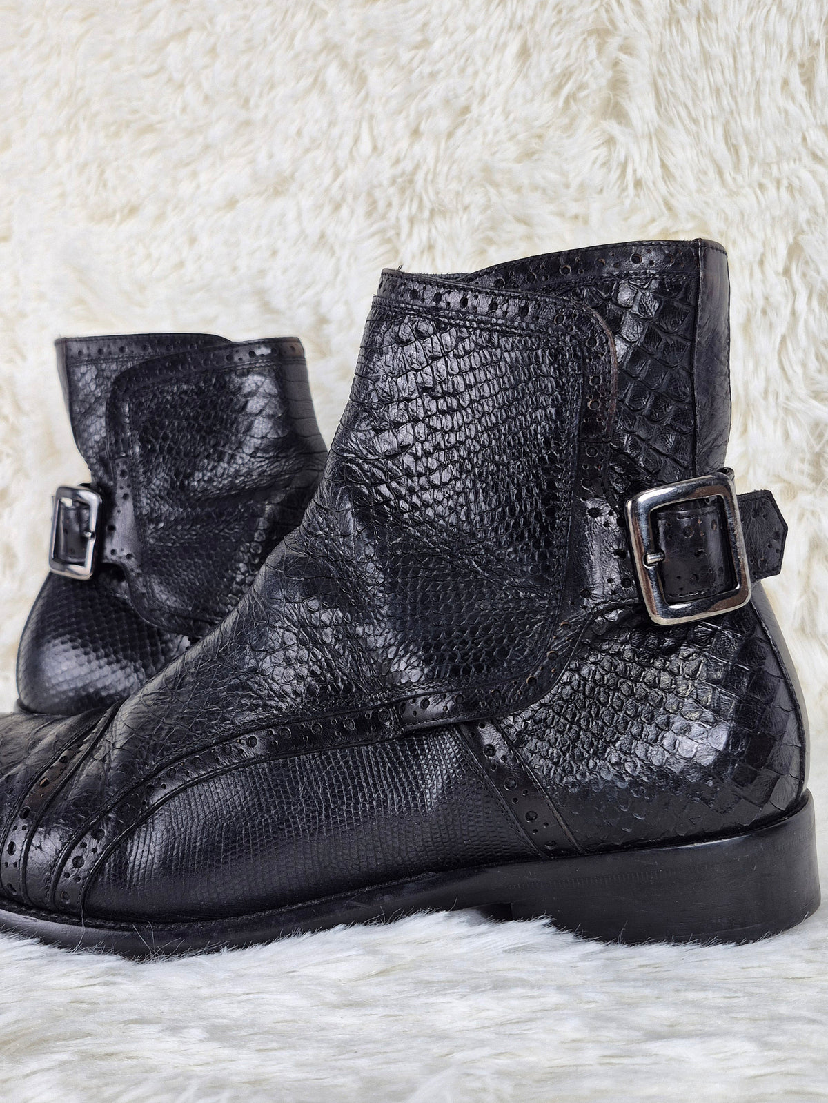 Italian Multi-Panel Python Boots