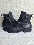 A.S 98 Leather Studded Flap Boots