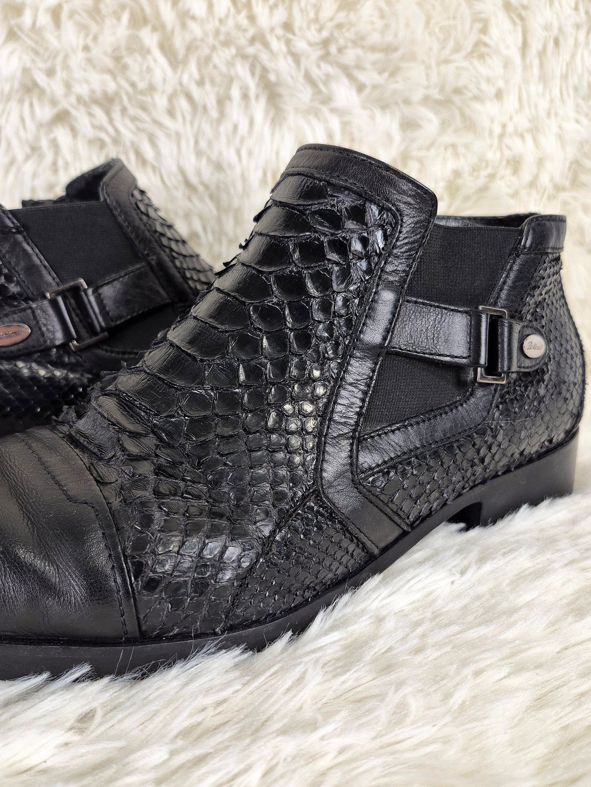 Italian Python Belt Boots