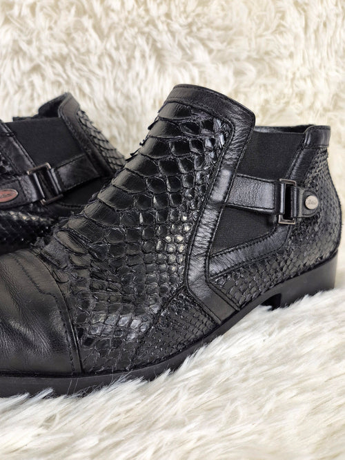 Italian Python Belt Boots