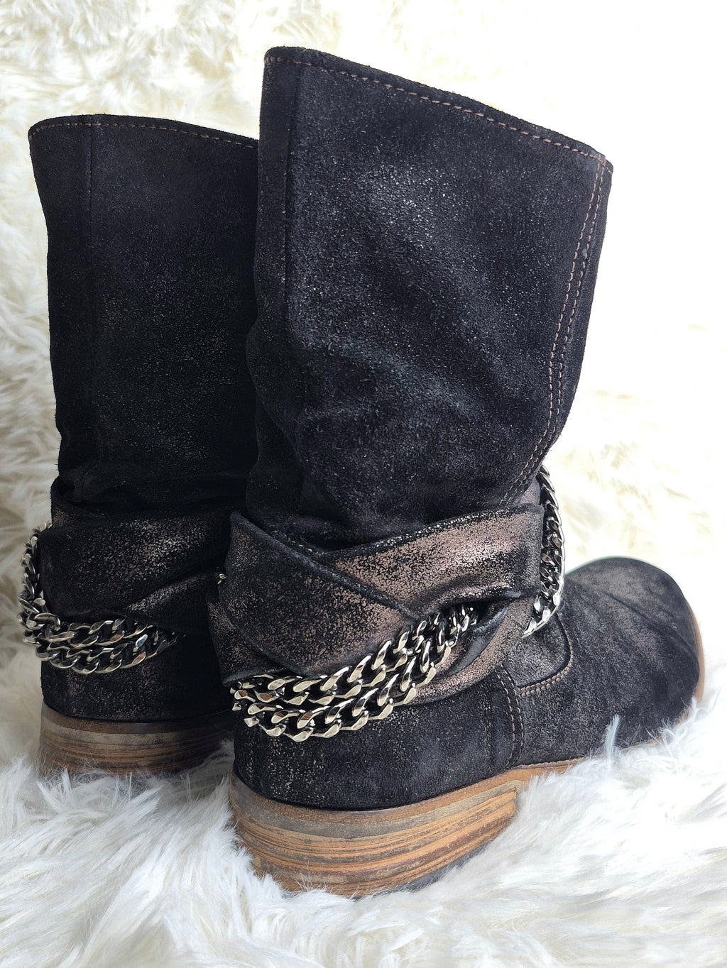 Roberto D'Angelo Chained Leather Boots