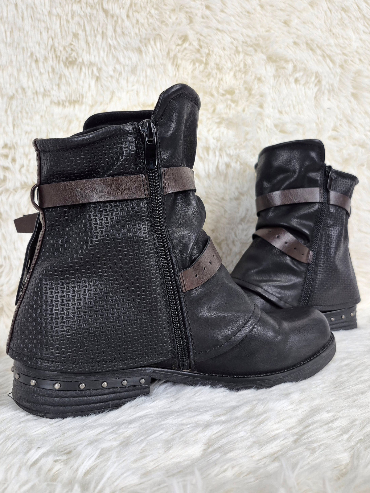 Charmed Black Leather Boots