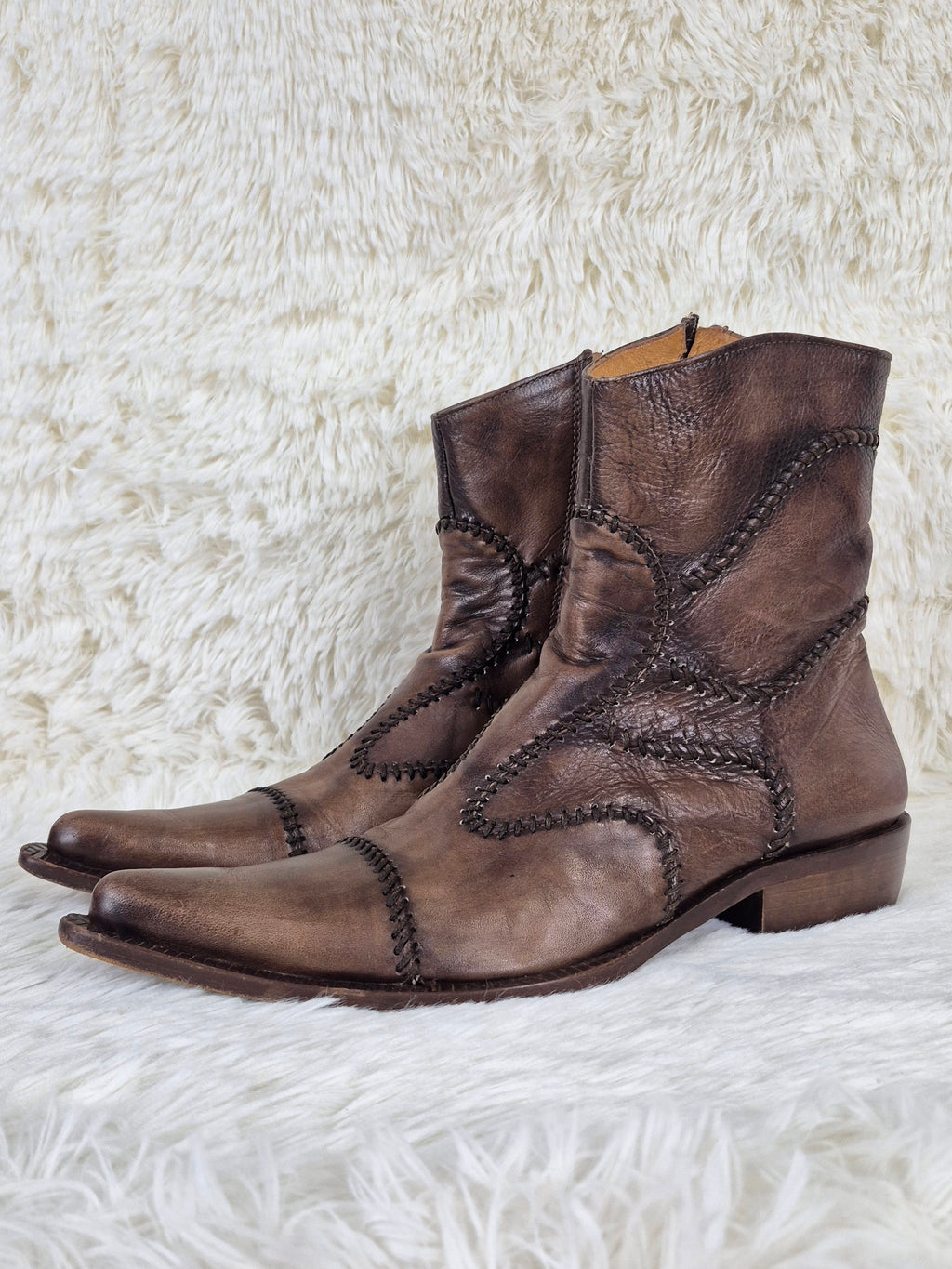 Italian Braided Stitch Boots