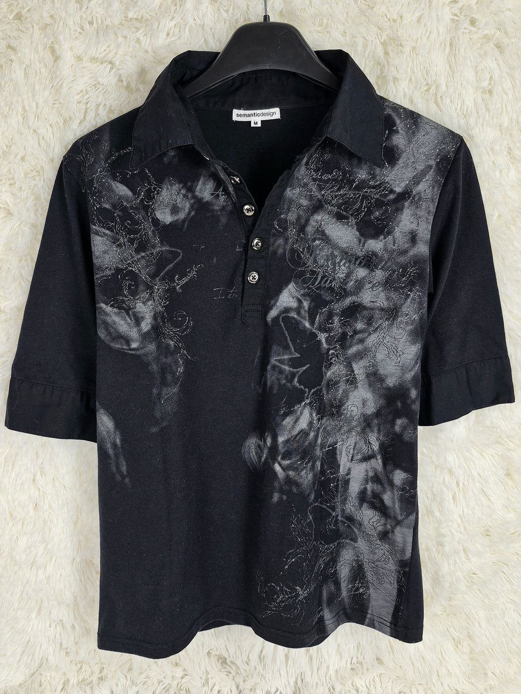 Semantic Design Graphic Polo Shirt