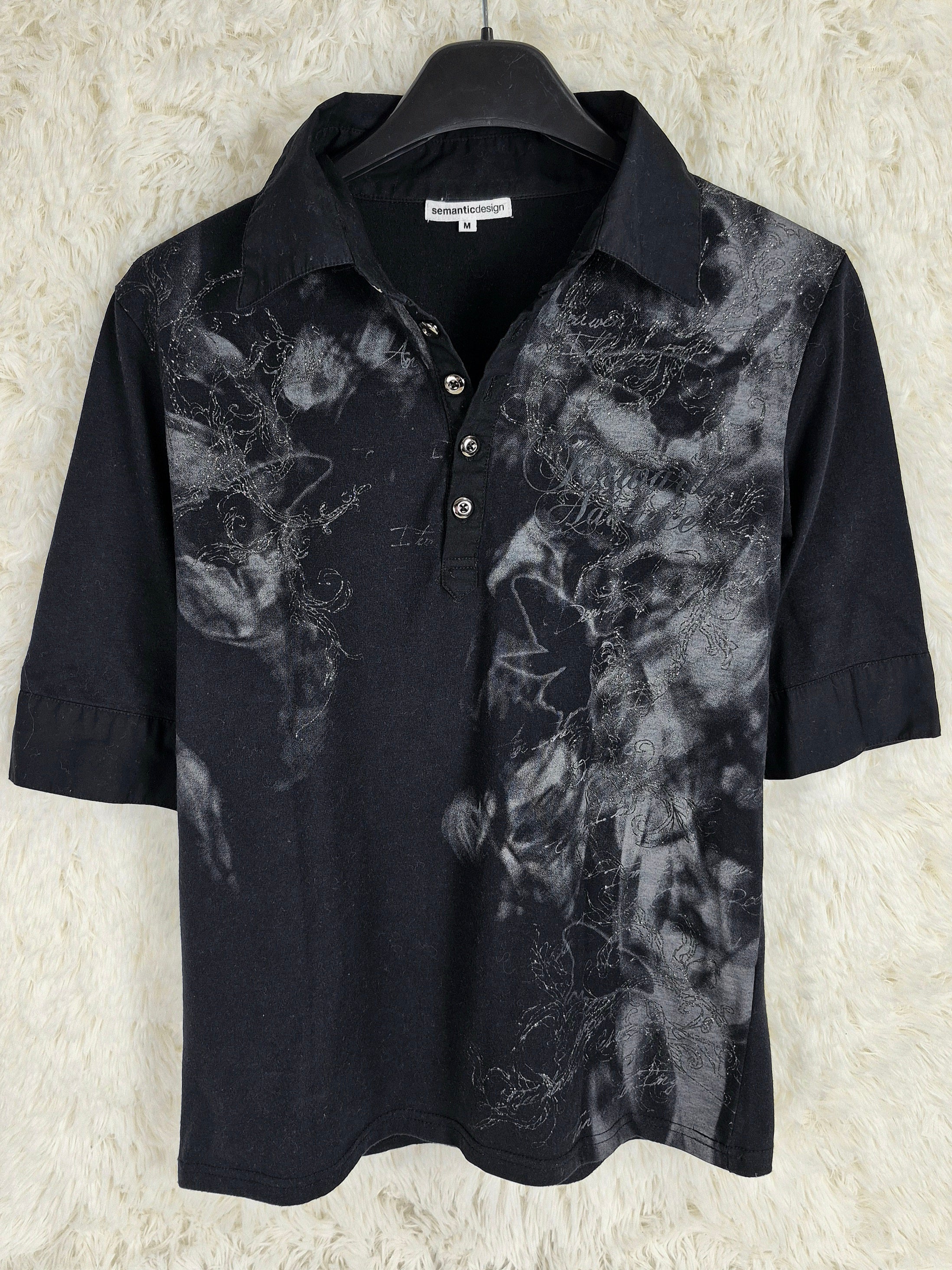 Semantic Design Graphic Polo Shirt