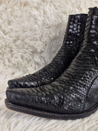Italian Black Python Boots