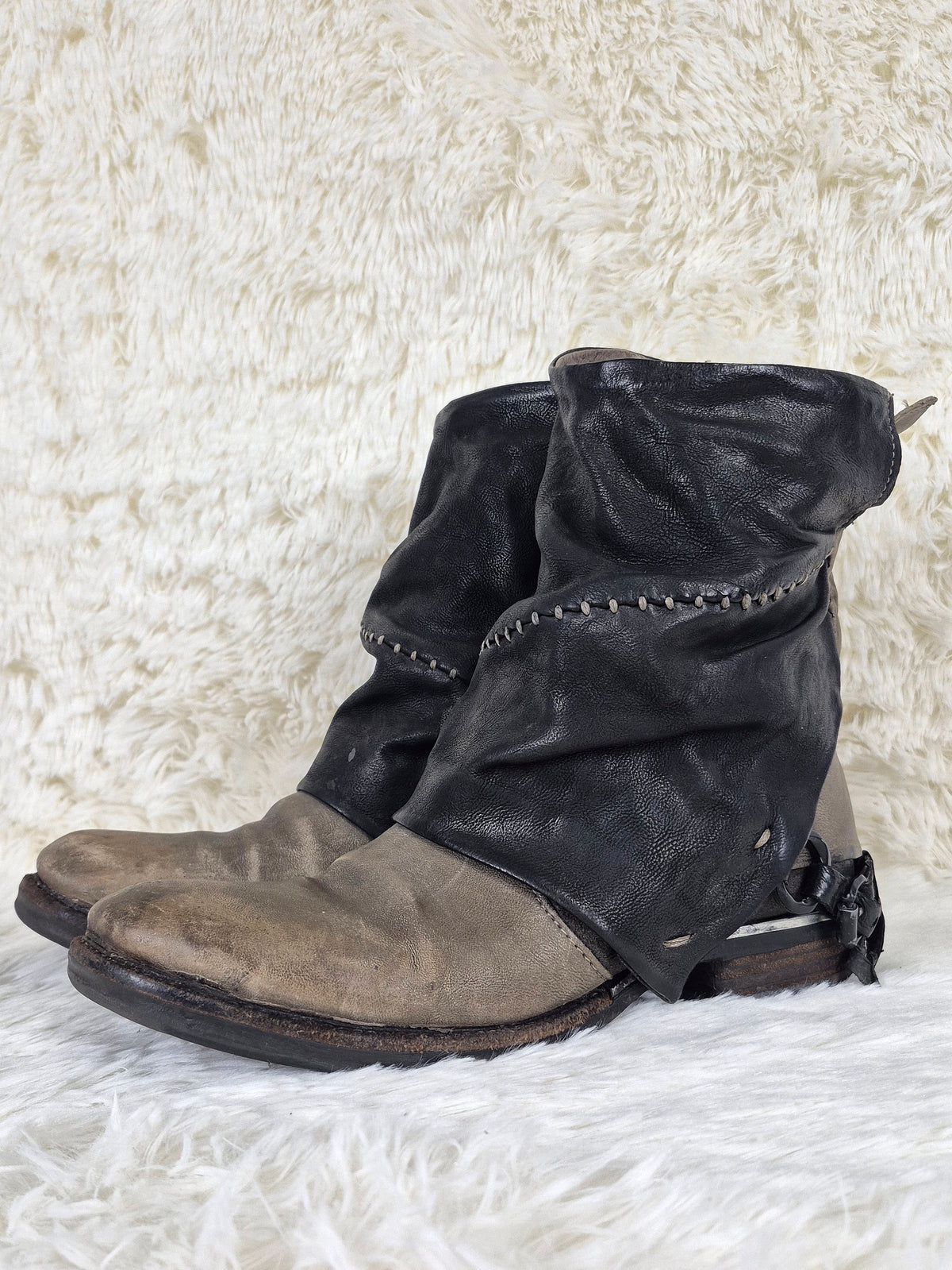 A.S.98 Hooded Leather Boots