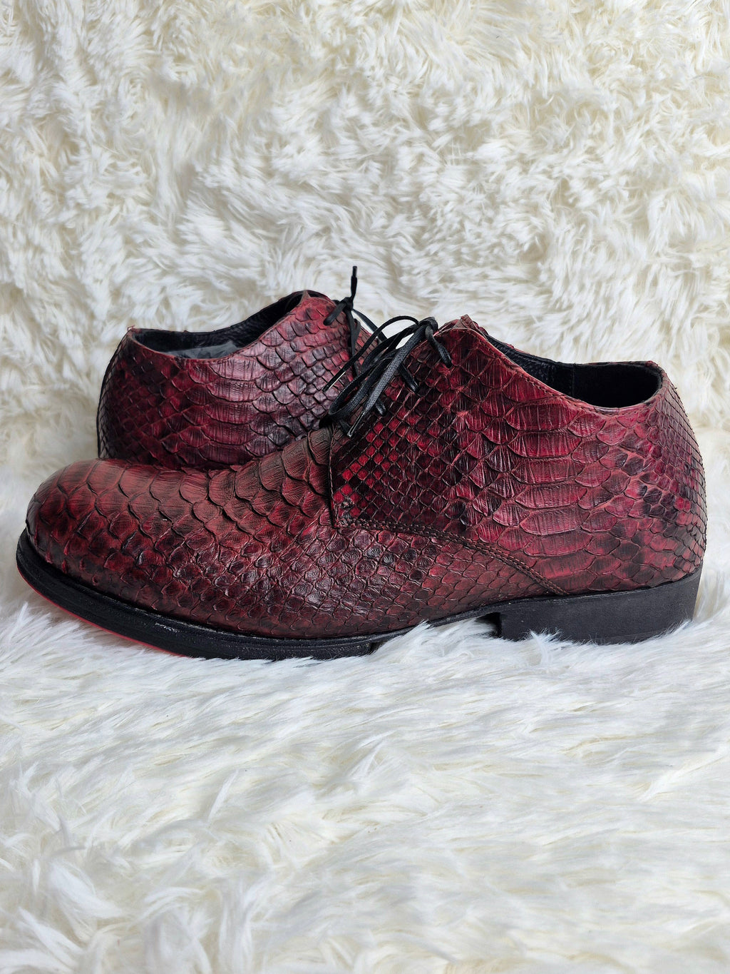 Lucaroni Deep Red Python Boots