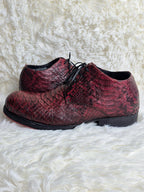 Lucaroni Deep Red Python Boots