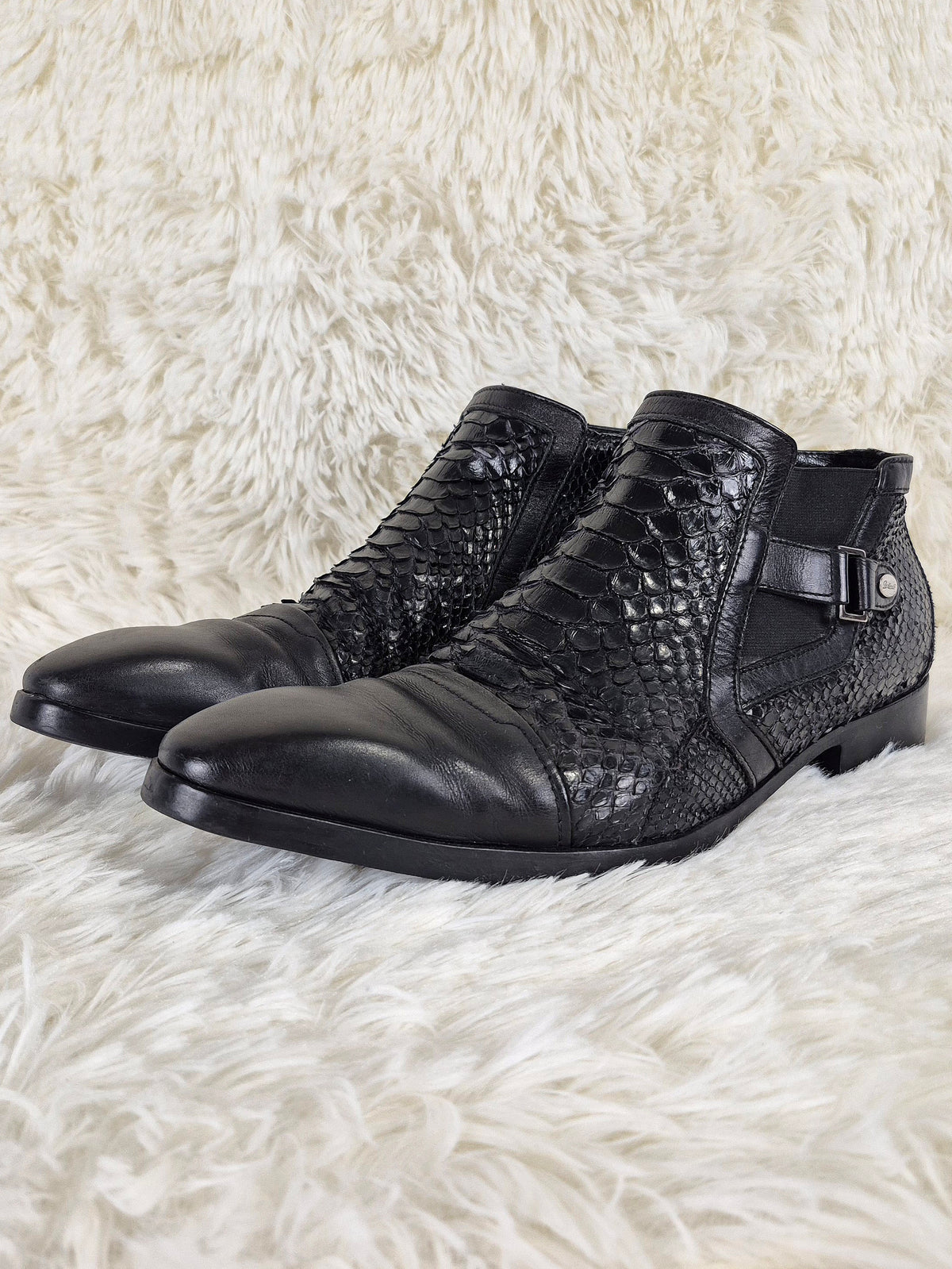 Italian Python Belt Boots