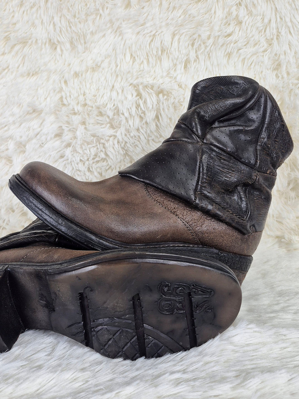 A.S.98 Earthy Leather-Wrapped Boots