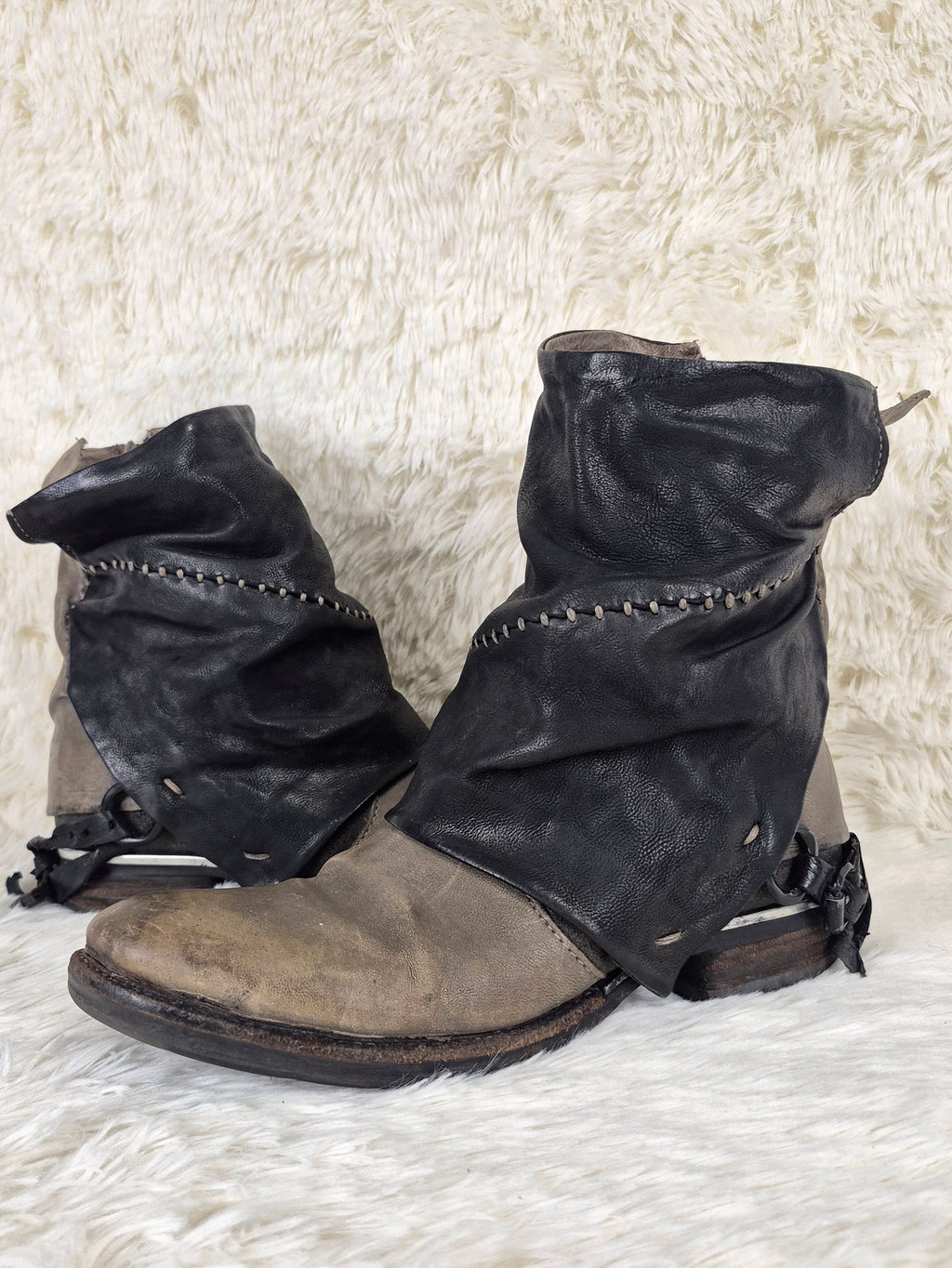 A.S.98 Hooded Leather Boots