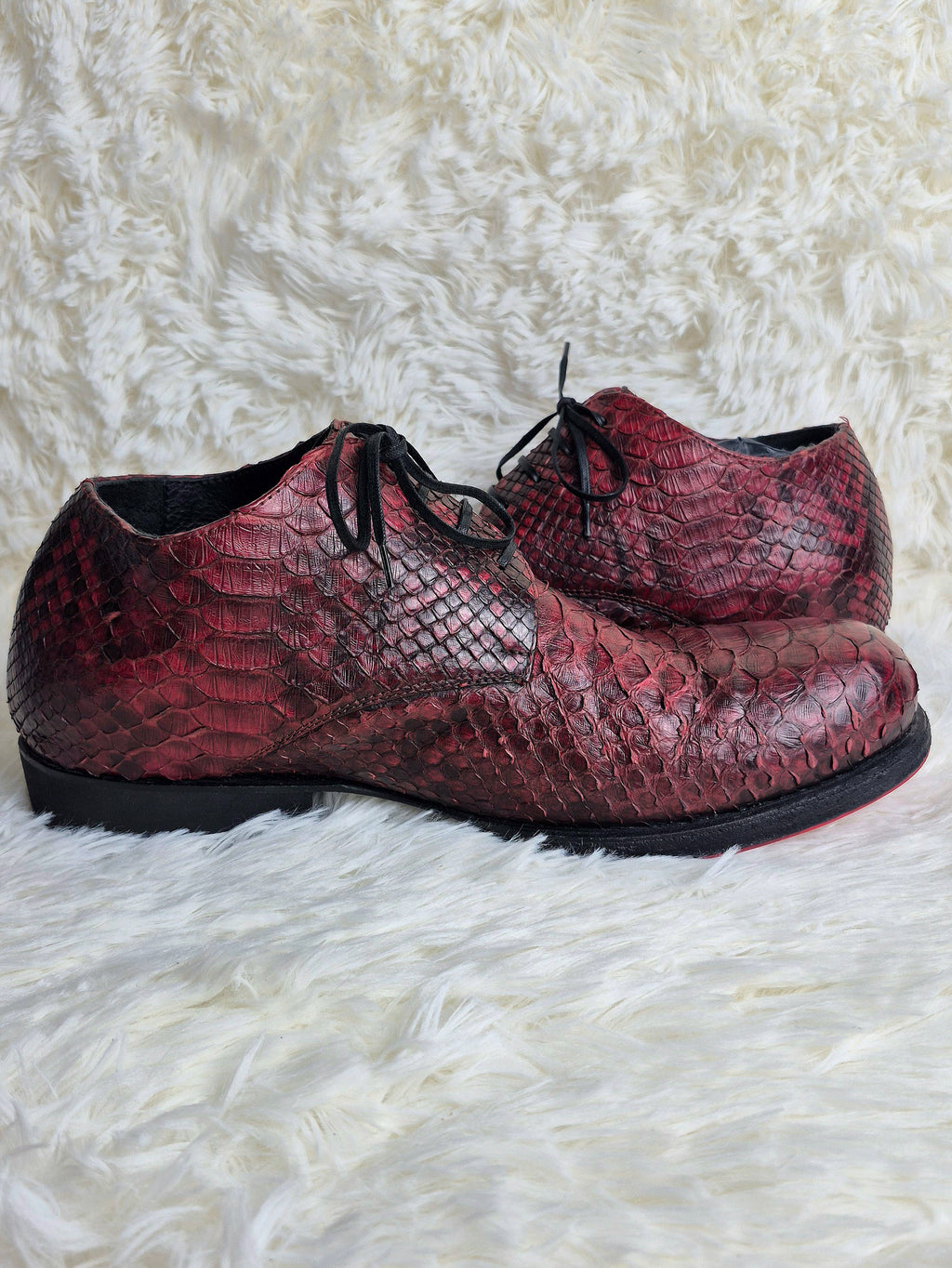 Lucaroni Deep Red Python Boots