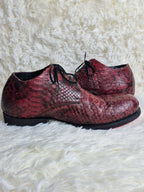 Lucaroni Deep Red Python Boots