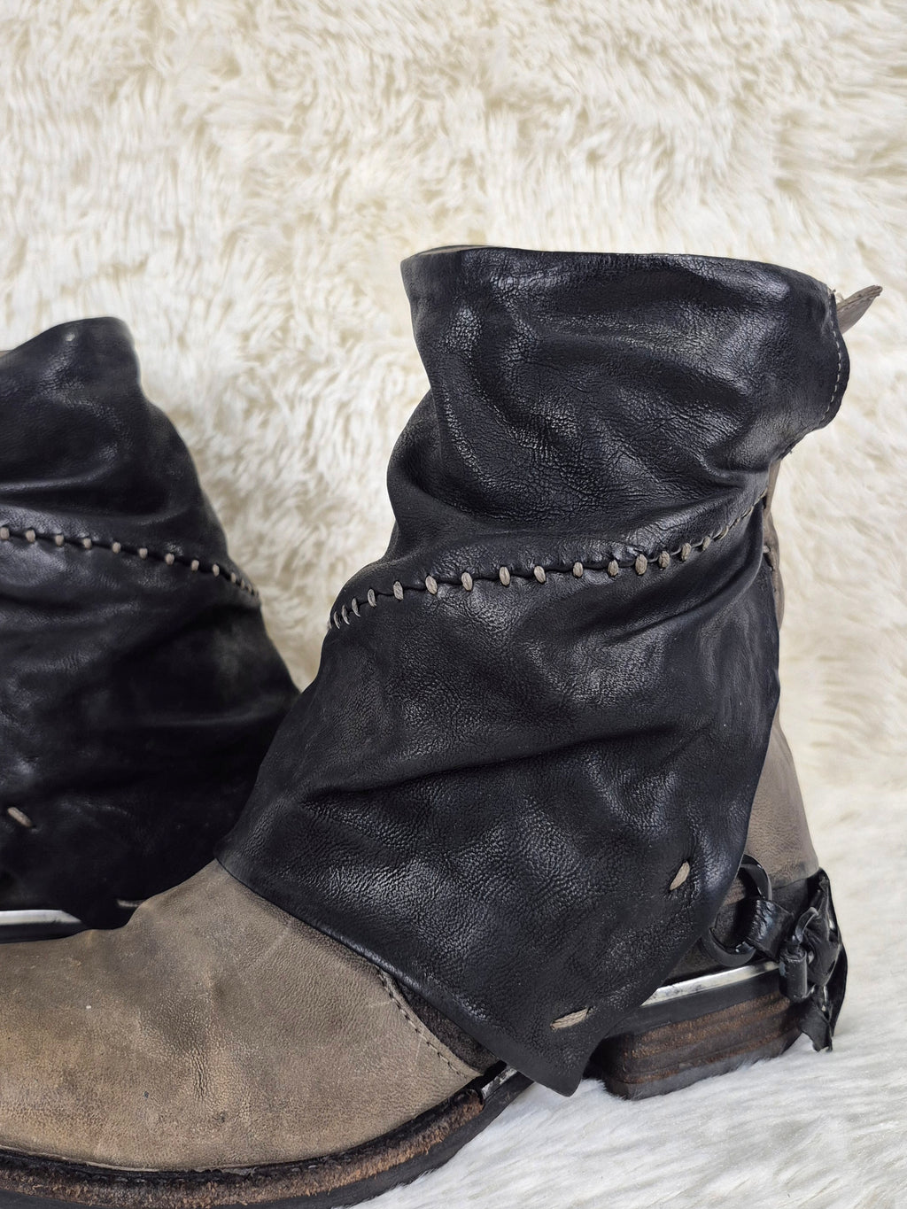 A.S.98 Hooded Leather Boots