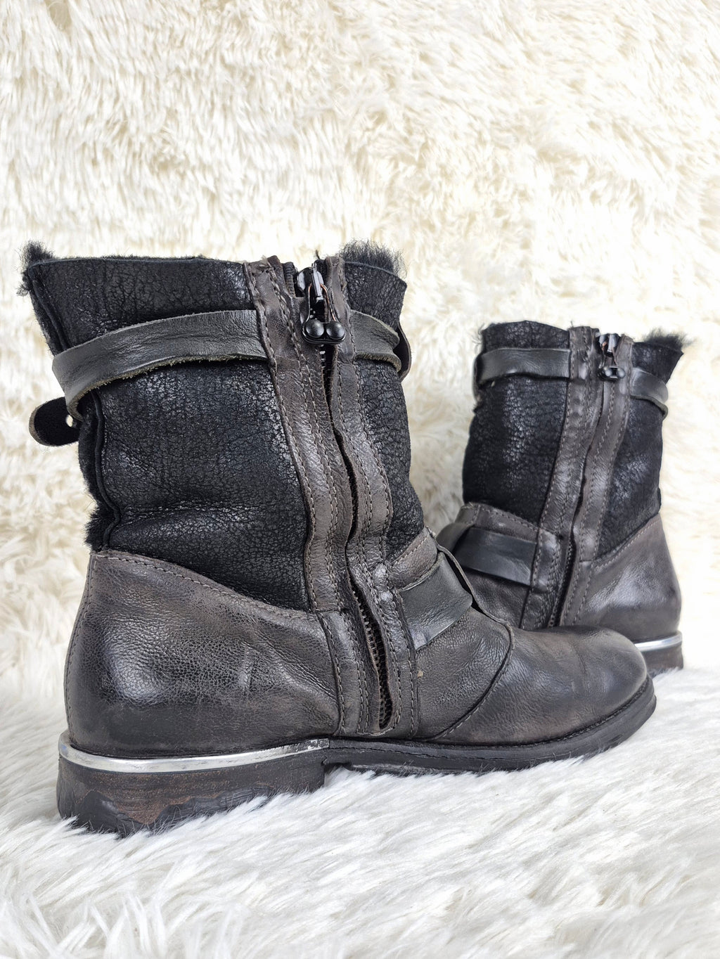 A.S.98 Fur-Lined Leather Boots