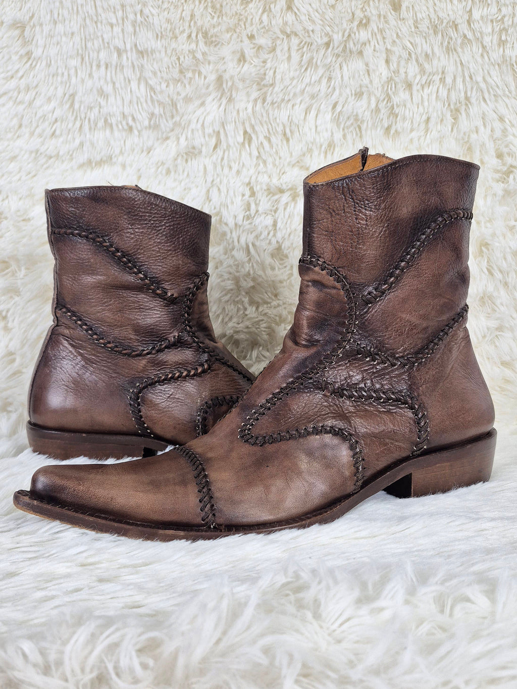 Italian Braided Stitch Boots