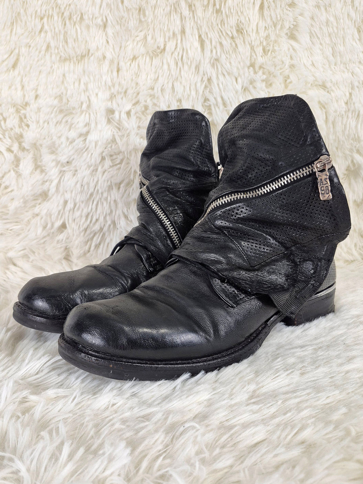 A.S 98 Distressed Flap Boots