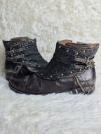 Italian Leather Patched Boots
