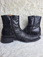 Italian Black Python Boots