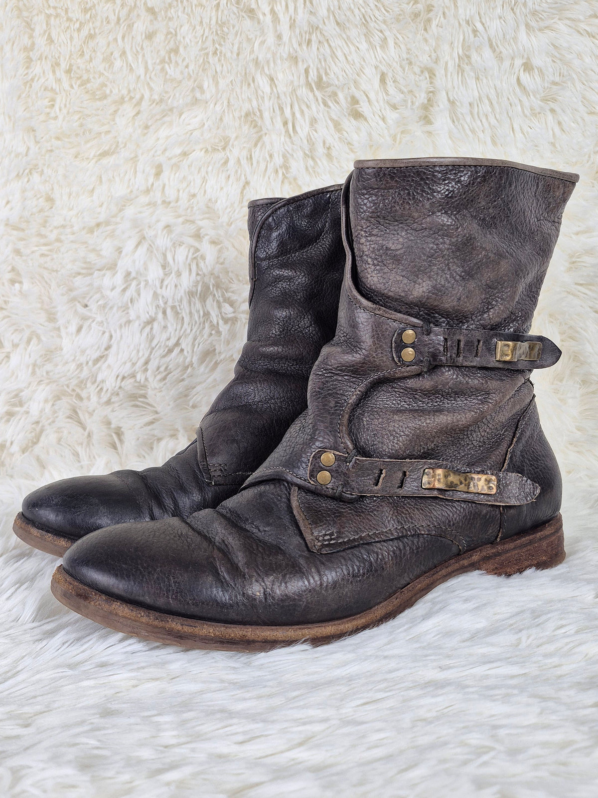 A.S 98 Weathered Flap Boots