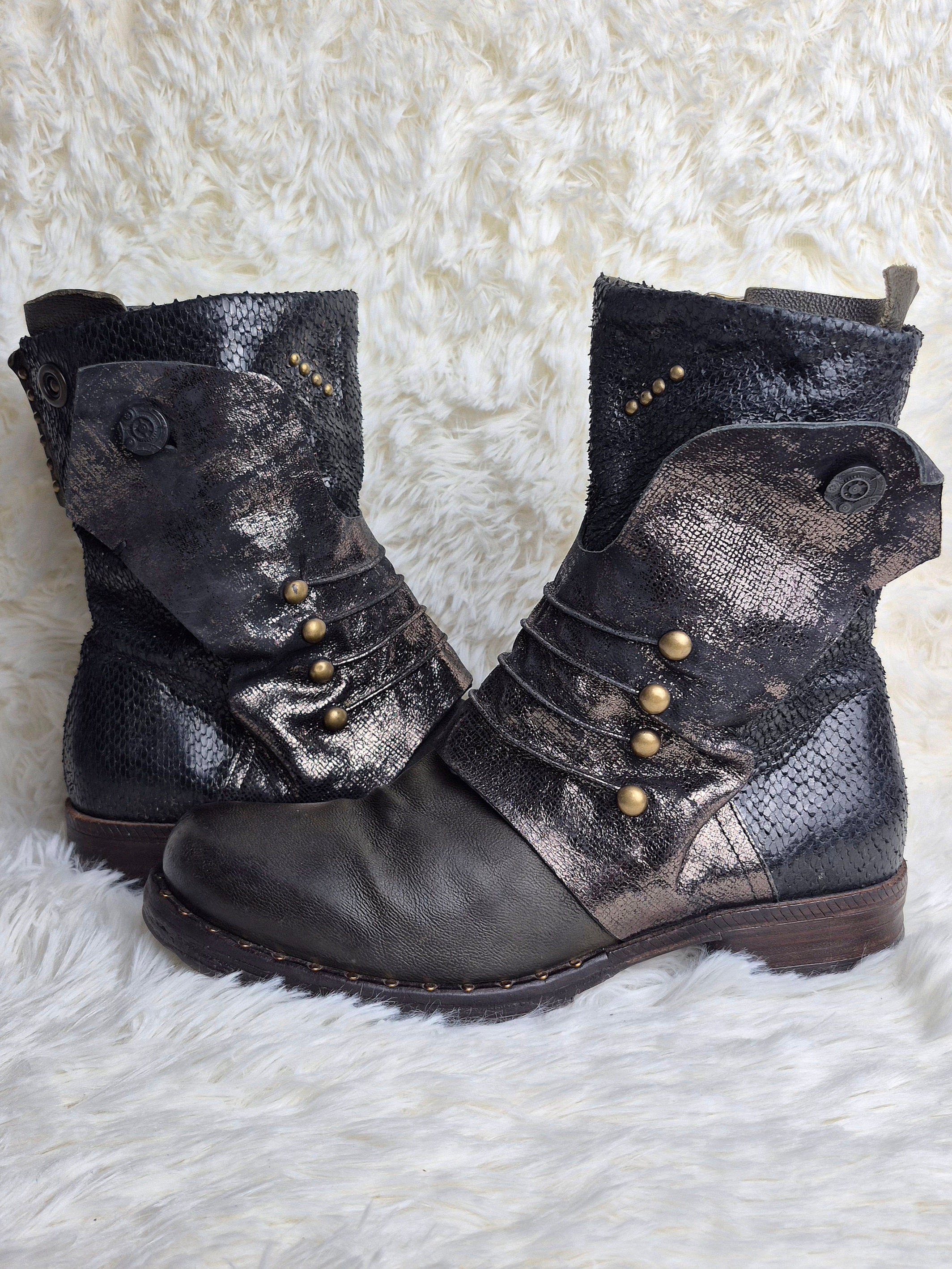 A.S 98 Studded Leather Boots
