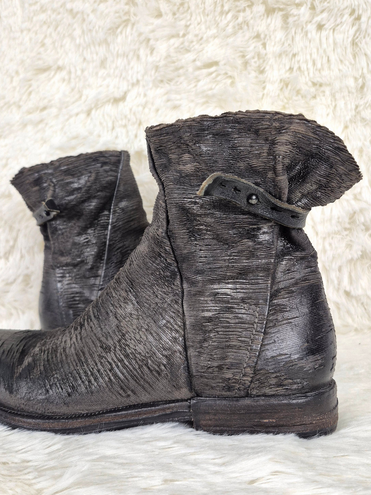 A.S.98 "Scratched" Leather Boots