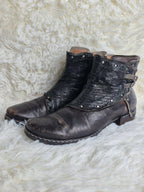Italian Leather Patched Boots